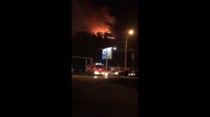 Крупный пожар в Заводском районе. Тушение продолжается со вчерашнего вечера