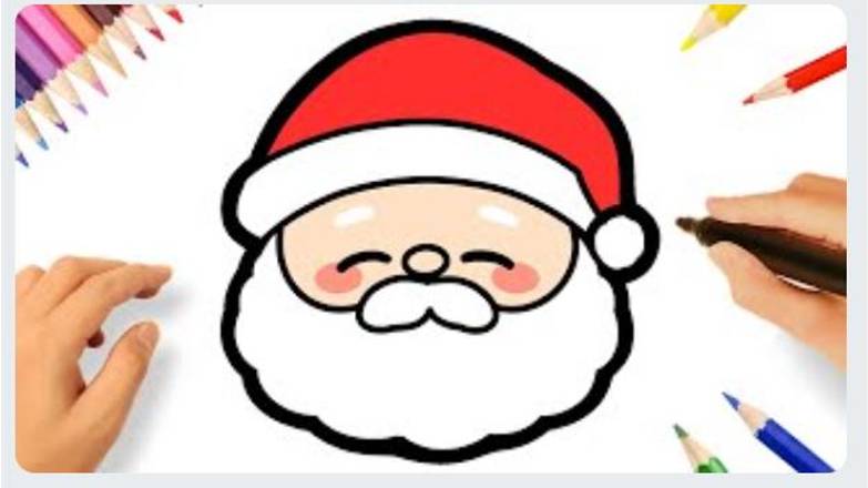 КАК ЛЕГКО НАРИСОВАТЬ МИЛОЕ ЛИЦО САНТА-КЛАУСА ИЛИ ДЕДА МОРОЗА 🎅 смотреть онлайн