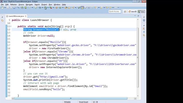 Selenium WebDriver Tutorial Day 4