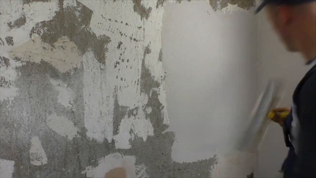 Нестандартный метод нанесения гипсовой штукатурки на стены. Косметический ремонт. смотреть онлайн