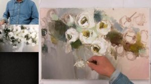 Белые розы интерьерная.  Уроки со скидкой 90 проуентов ссылки в описании ролика.