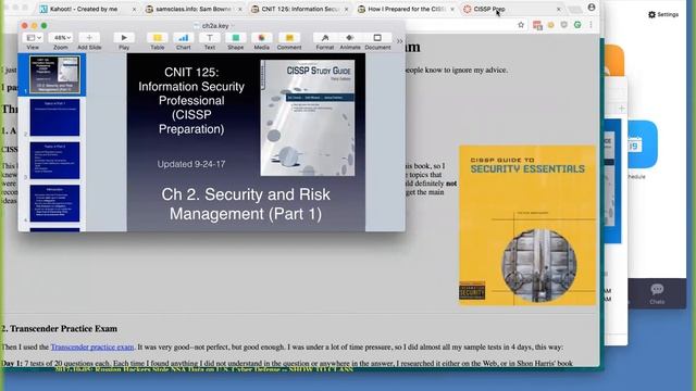 CNIT 125 Intro & Ch 2. Security and Risk Management (part 1 of 3) смотреть онлайн