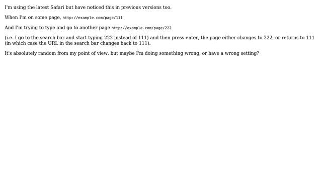 Apple: Safari search/url bar resets on change смотреть онлайн