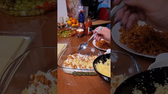 Лазанья в духовке с куриным фаршем быстро и просто