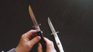 ЛЕГЕНДАРНАЯ складная Финка НКВД с красной звездой.