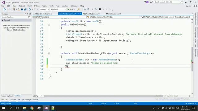 CRUD Operation Using EF CodeFirst part 2