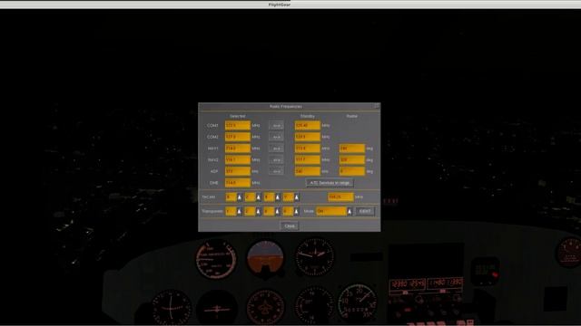 FlightGear PA28 KSEE TaskeOff Landing Night Flight 20190328 смотреть онлайн