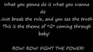 ROW! ROW! FIGHT THE POWER! (lyrics included)
