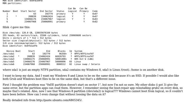 Ubuntu: Partition problems after resizing смотреть онлайн