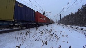 Контейнеровоз ВЛ10-1515 на БМО. Перегон Сандарово - Детково.