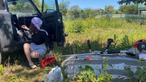 Участок за 200 тысяч | Часть 3 | Сборка и работа триммером Брайт