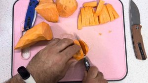 Самый лучший нож резак работает по батату