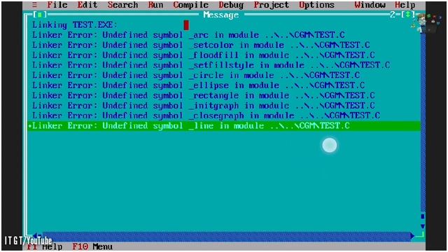 How to solve linker error in turbo c++ compiler