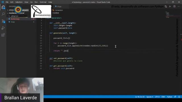 El reto, desarrollo de software con Python