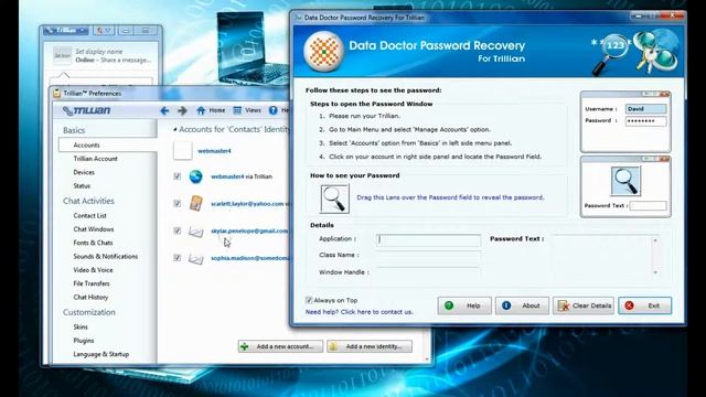 Recover Deleted Passwords With Free Password Recovery Software For Trillian Messenger Chat Clients смотреть онлайн