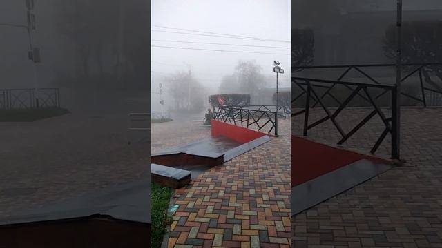 Ставрополь, утро 21 апреля. Туман, небольшой ветерок. Иду на работу. смотреть онлайн