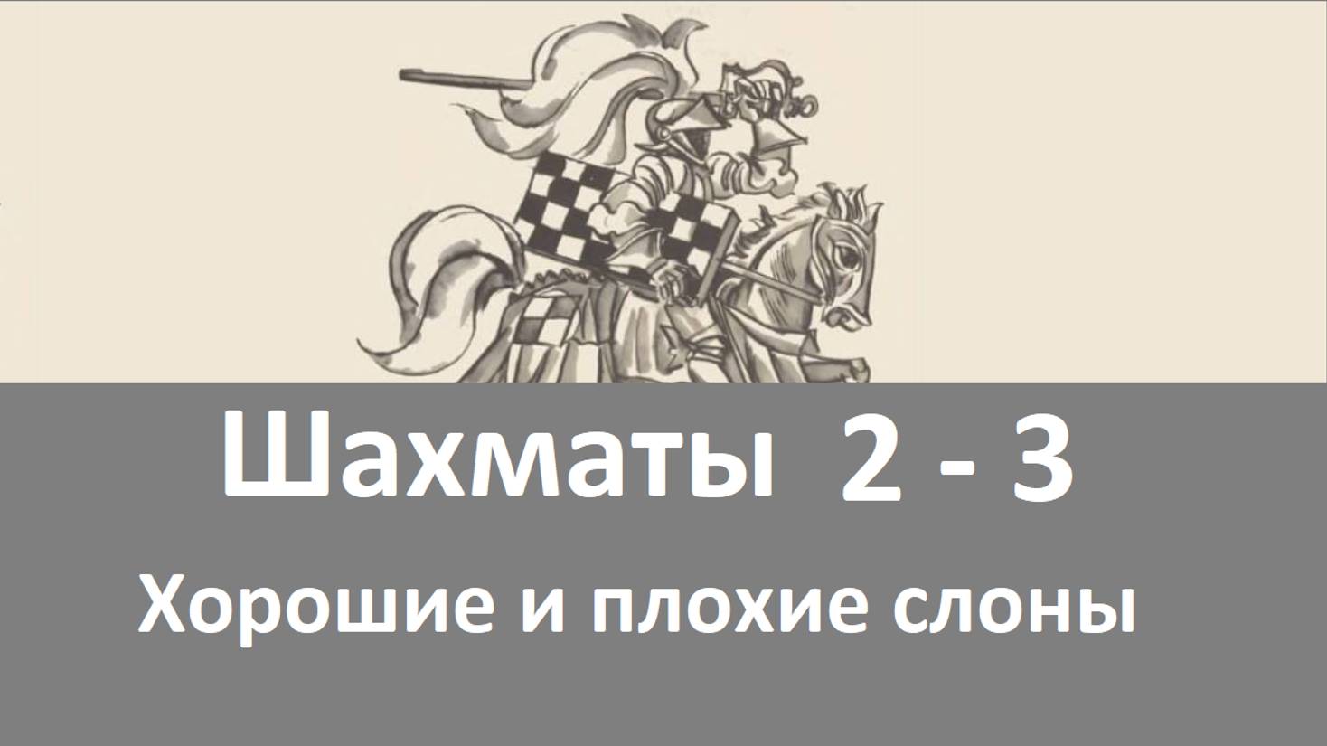 Шахматы. 2-3. Хорошие и плохие слоны.