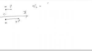 Пример решения задачи на нахождение скорости центра масс