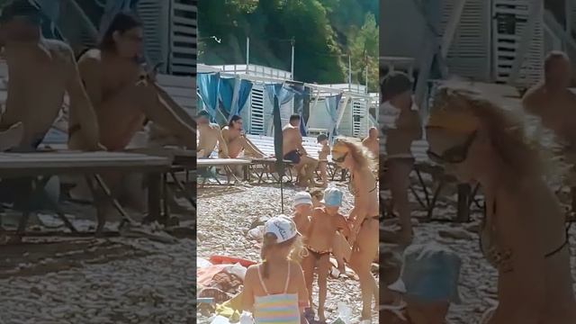 Ольгинка сегодня. Пляж Метрикс #отдых #семья #live #курортыроссии #черноеморе #жизньнаморе #ольгинк