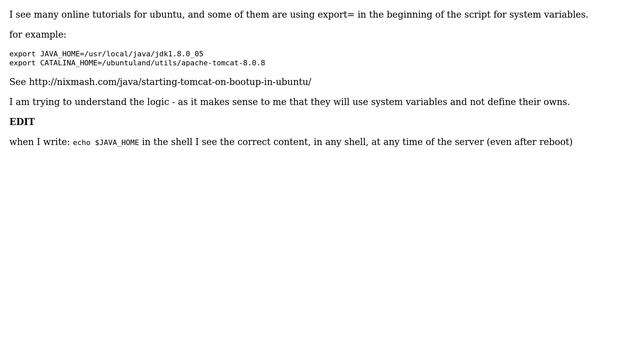 Unix & Linux: Why some scripts use export for system variables? (2 Solutions!!)