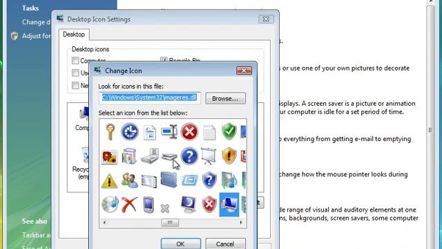 How to change your Desktop icons on Windows Vista смотреть онлайн