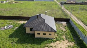 ✅ Осмотр завершенного одноэтажного частного дома с квадрокоптера.