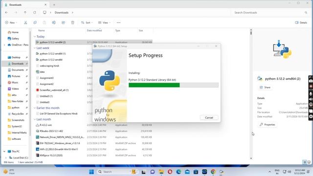 How to Download and install python IDLE || Python 3.12.2 || On windows 11#python3 #idle #program
