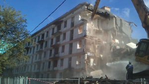 снос пятиэтажки Москва Щукино август 2016