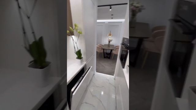 Кухня и стеллаж в ЖК «Светлый мир». Город Санкт-Петербург. смотреть онлайн