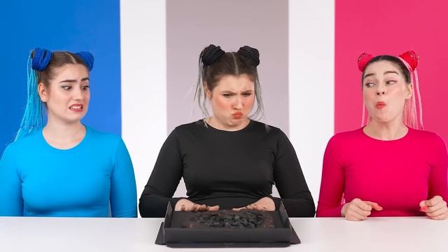 Розовая VS Черная VS Синяя Еда Кулинарный Челлендж | Смешные Челленджи с Едой с Multi DO Challenge