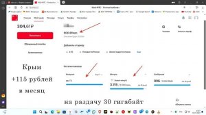 Скрытый тариф с безлимитным интернетом МТС 900