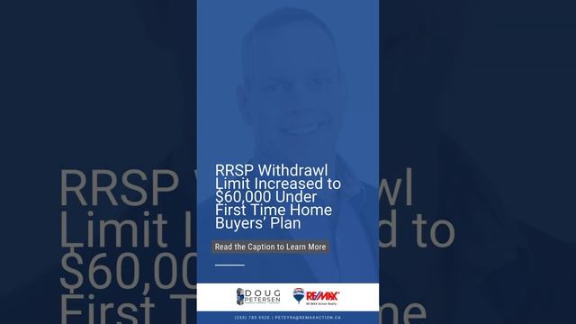 RRSP Withdrawal Limit Increased to $60,000 Under First Time Home Buyers’ Plan