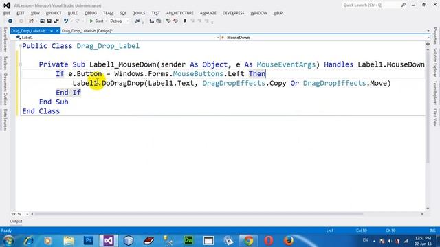 How to Drag and drop operation between Labels in VB NET 2012 - смотреть ...