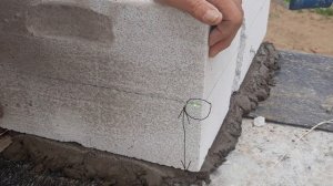 Стены установка угловых блоков#1