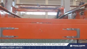 UNIMAC-GHERRI | Депаллетайзер для пустых банок и бутылок, модель UNI700