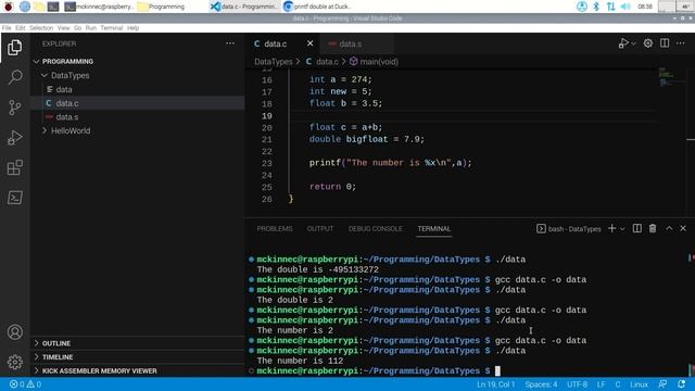CSC-241: 30 August, Data Types and such in C смотреть онлайн