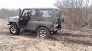 УАЗ без передка на грязевой резине