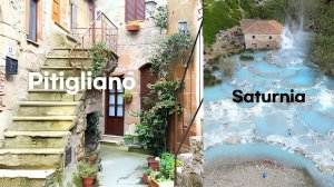 🇮🇹 Питильяно, путешествие во времени в средневековый город на холме и горяч. источники в Сатурнии