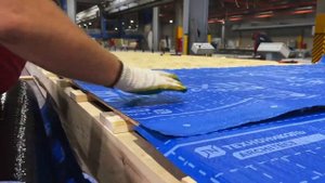 Производство домокомплектов каркасных домов на заводе Технониколь в городе Семёнов