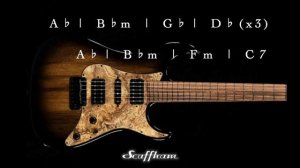 Melodic Ballad Style  Guitar Backing Track in Bmb