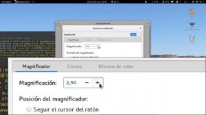 Función Ampliación en Acceso Universal de Gnome 3.14 #Debian 8