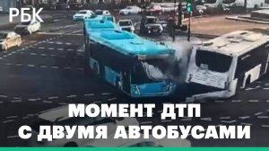 ДТП с автобусами в Петербурге. Видео