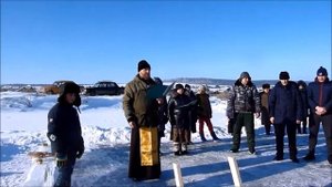 Чин освящения воды в пруде в д Лыловщина в праздник Богоявления 2019