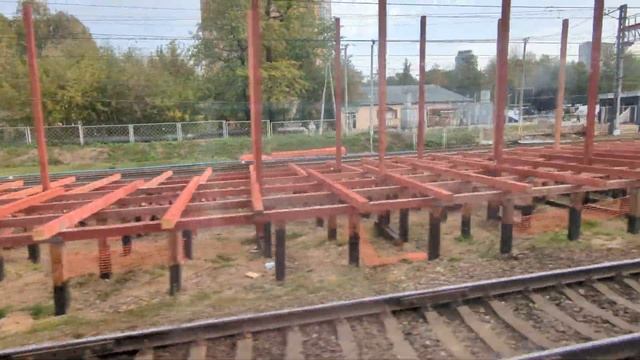 Химки, строительство временной платформы, 04.10.2023 смотреть онлайн