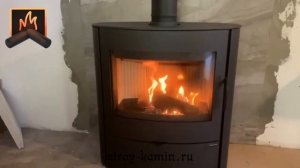 Металлический камин-печь NAVIA (Romotop) с дымоходом Феникс для отопления дома, в городе Чехов