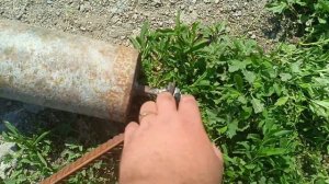 Садовый каток из трубы залитой бетоном ДОРАБОТКА