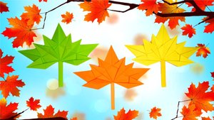 Кленовый лист оригами 🍁 Осенний лист клена из бумаги