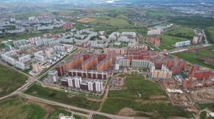 Над микрорайонам Солнечный,Красноярск