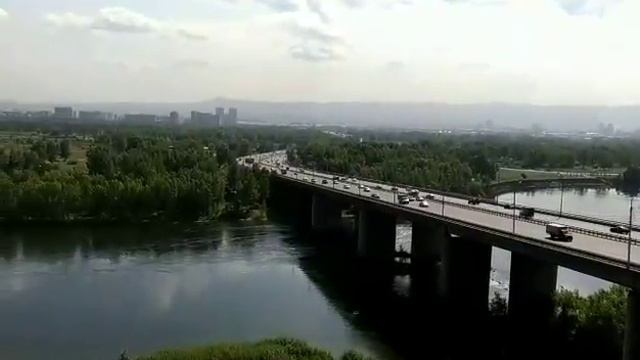 Октябрьский мост через Енисей. Красноярск смотреть онлайн