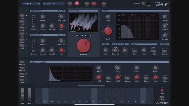 Waldorf Microwave v1 Classic Wavetable Synth iPad Walkthrough